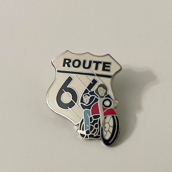 Vintage Route 66 Motorcycle Pin - Picture 9 of 9